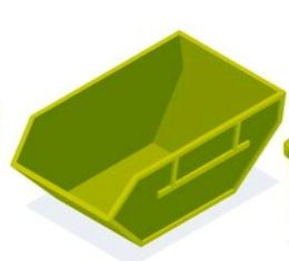 Caçamba e caixa estacionária para coleta de RCC